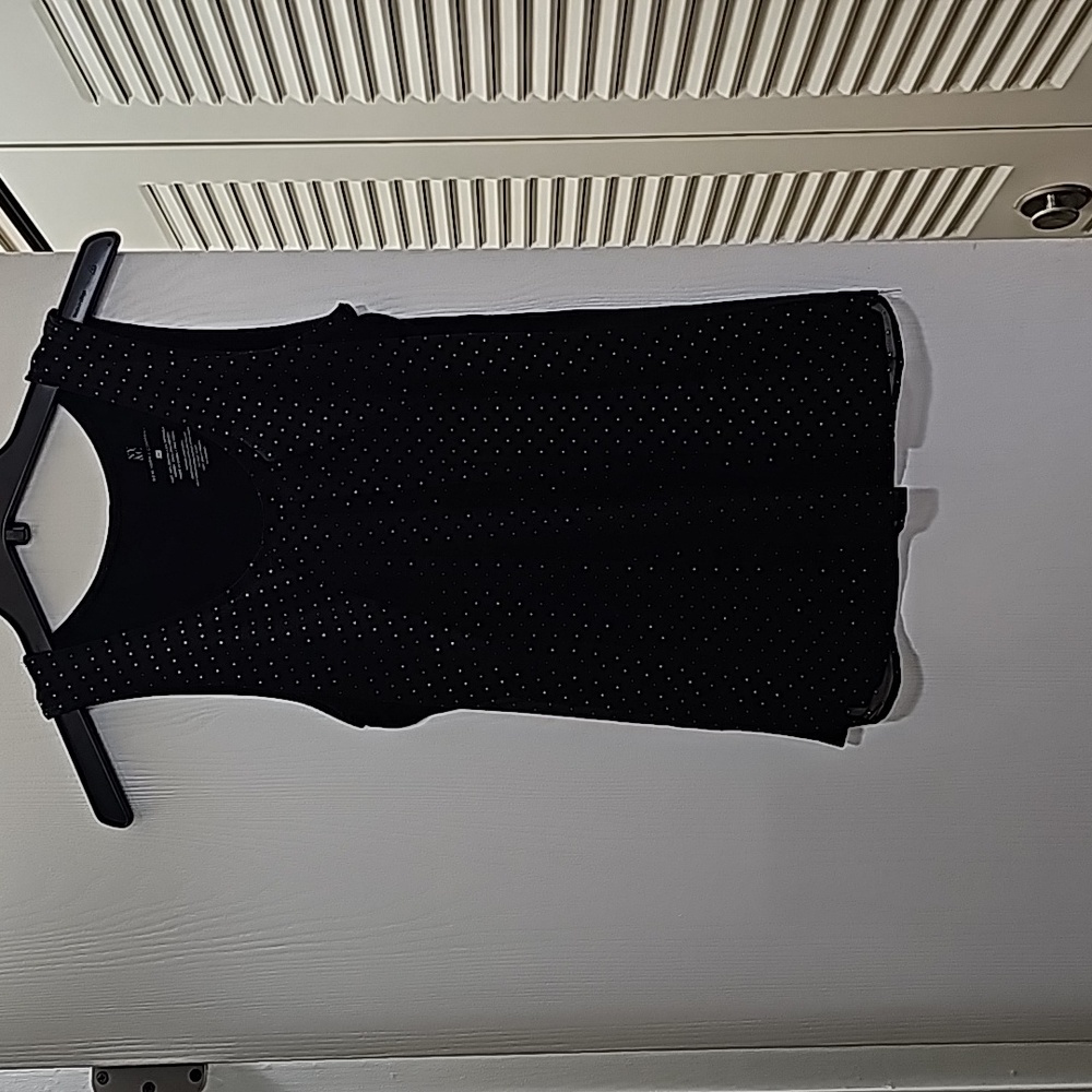 Black dress tank with gold speckles in xs